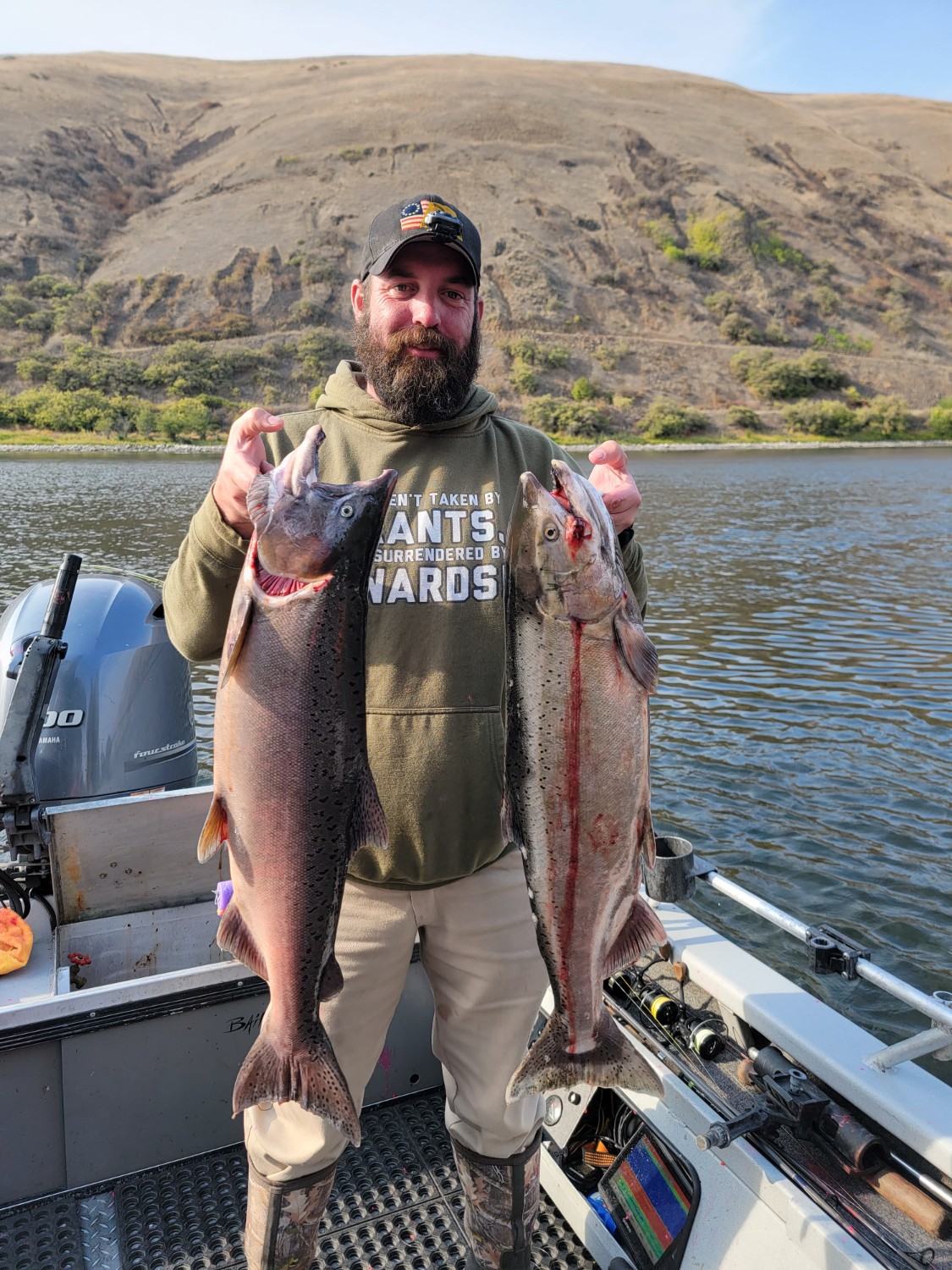 Matt Marshall salmon fishing on the Snake River